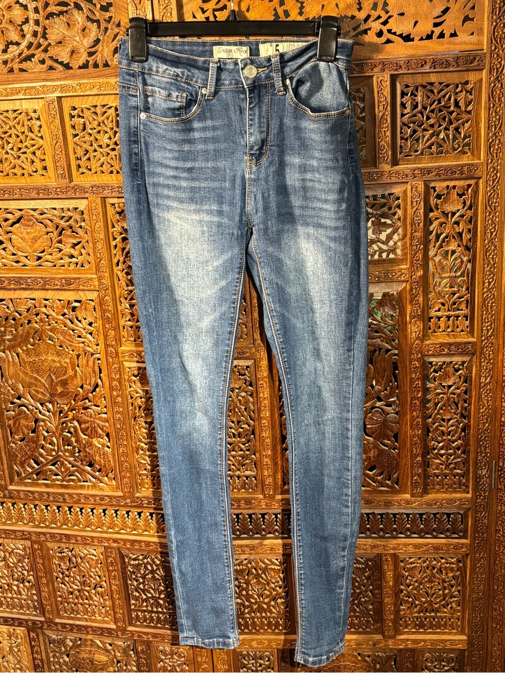 Indigo Rein Washed Blue Ankle Skinny Jeans